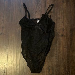 Torrid Black Lace Mesh Bodysuit